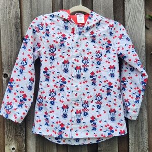 Disney Minnie Mouse Girls Hooded Ear Jacket Coat Size US 7/8